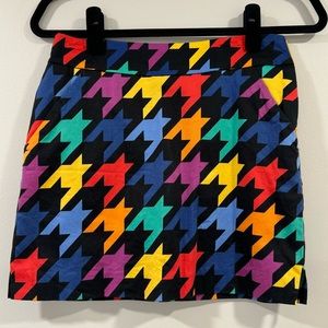 Loudmouth Ladies Multicolor Houndstooth Golf Skirt Size 0
